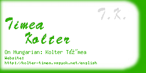 timea kolter business card